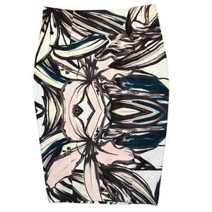 New H&M Colorful Print Pencil Skirt Size 10